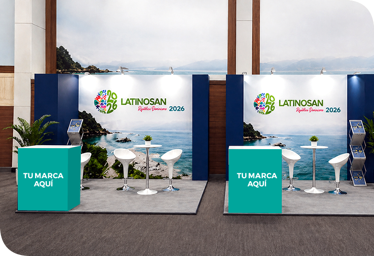 Stand sencillo con pared de fondo